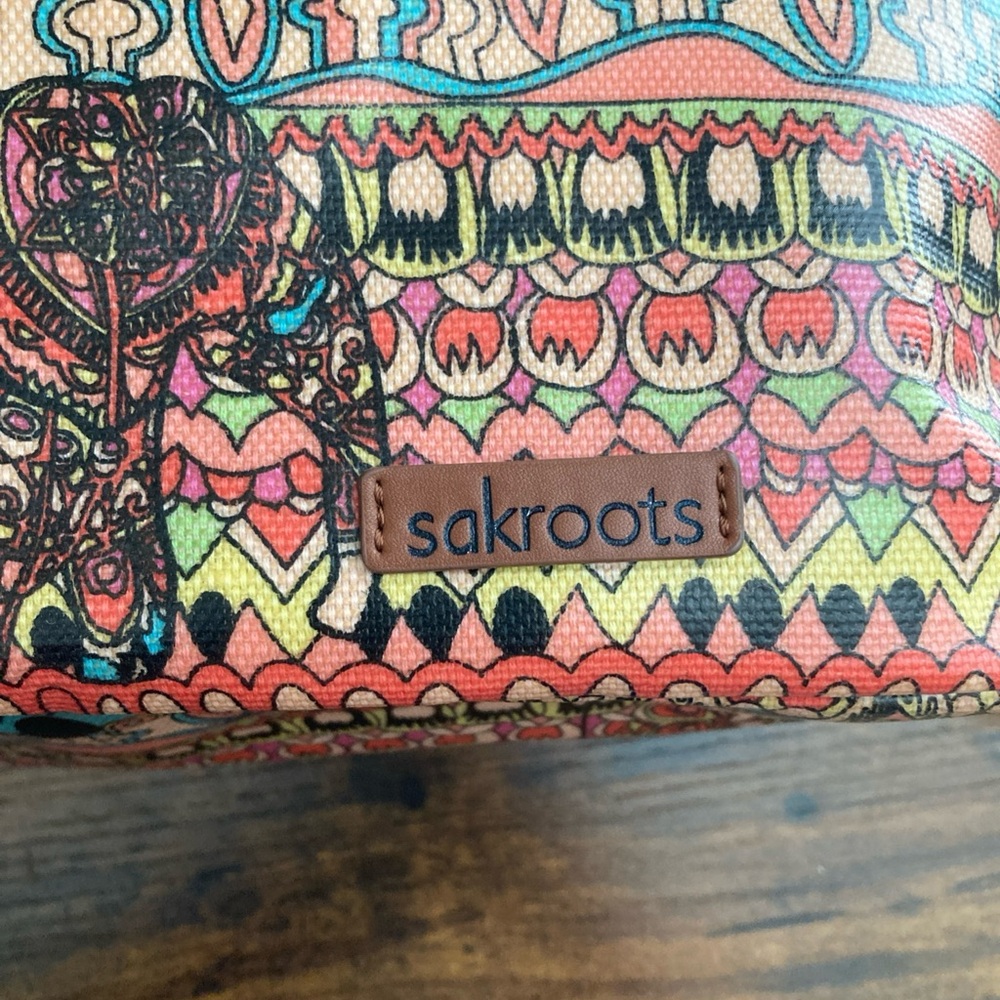 NWT SAKROOTS Multicolor Coated Canvas Large Cargo Backpack - Picture 11 of 13